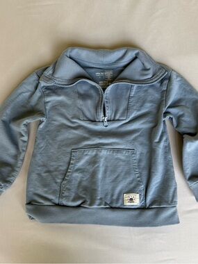 Kids Light Blue Half-Zip Pullover Sweatshirt